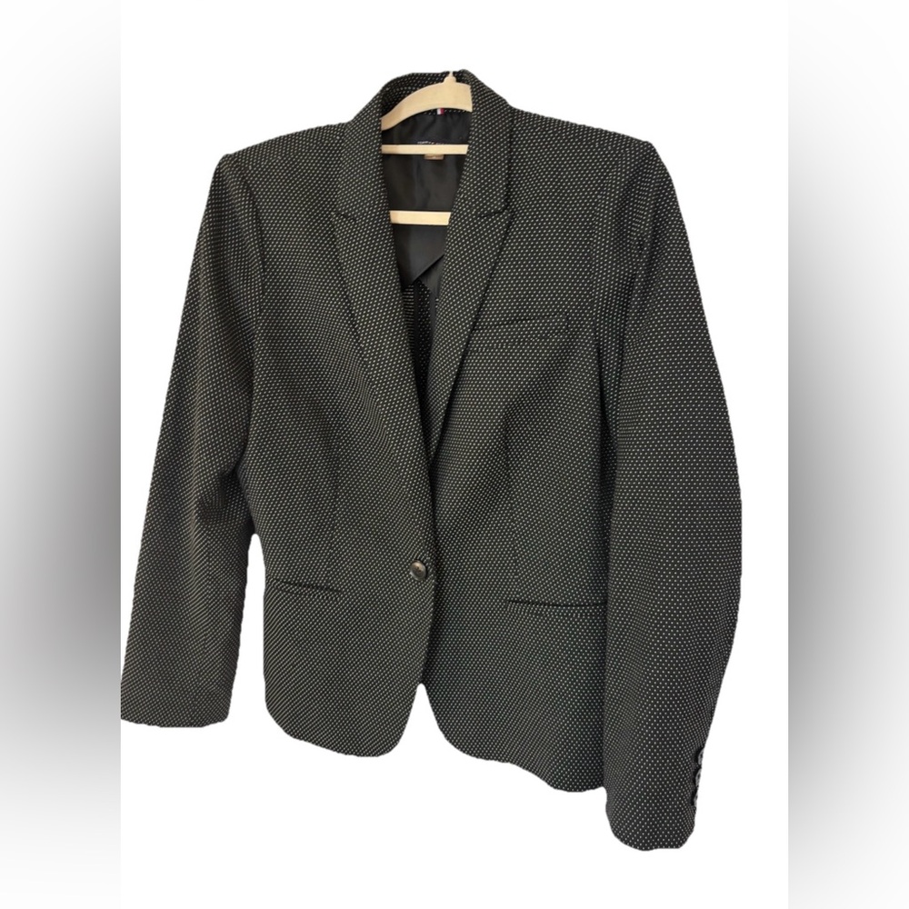 Tommy Hilfiger Black and White Patterned Blazer size 14